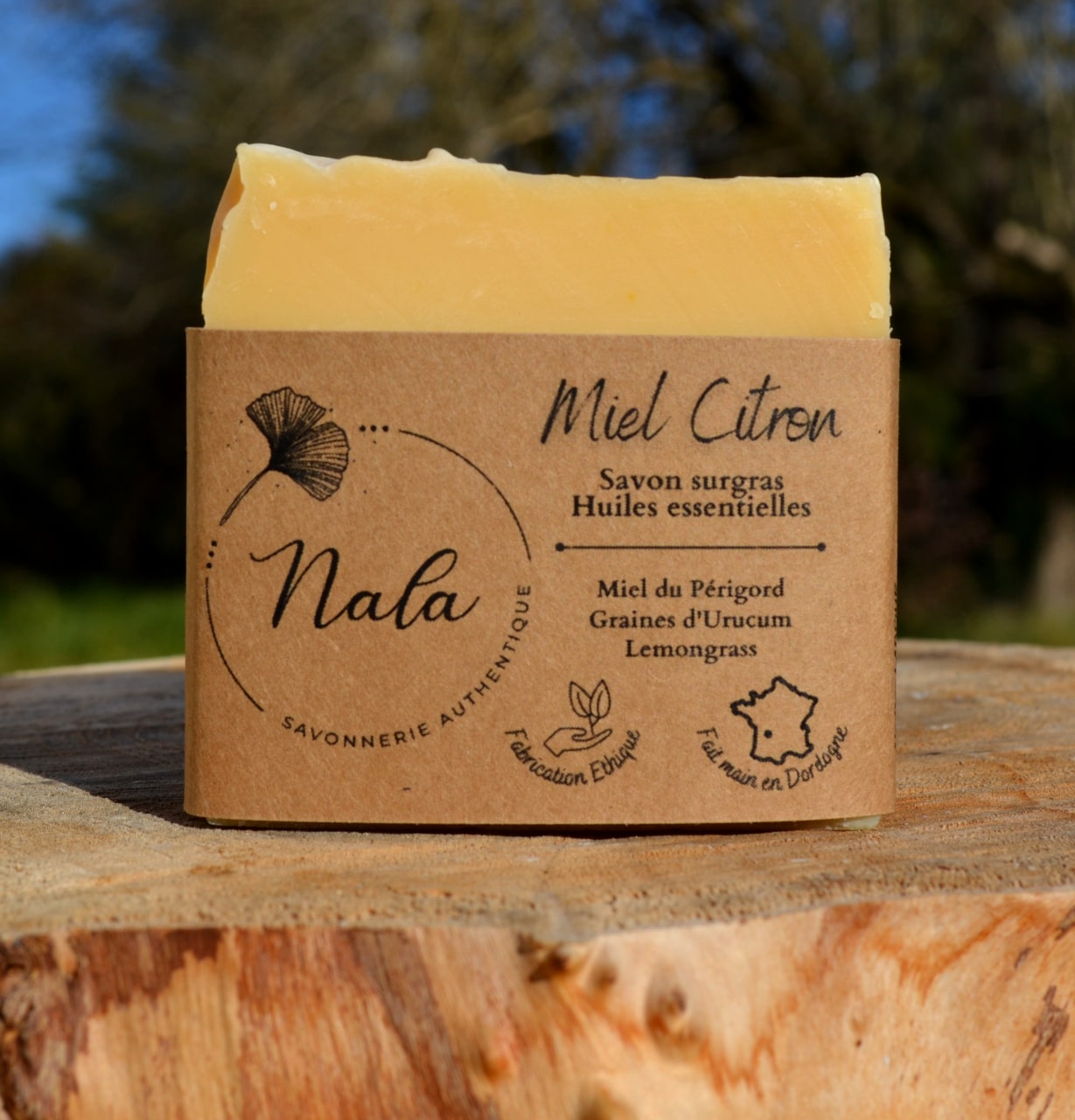 savon fait main naturel soin pour la peau savon artisanal miel citron savon doux à froid local bergerac dordogne périgord